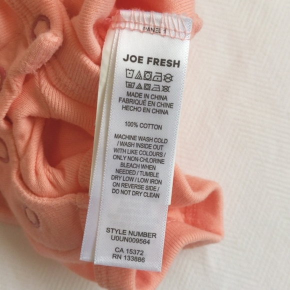 joe fresh peach rainbow comfy cotton romper playsuit 3-6 months baby girl - Picture 5 of 6